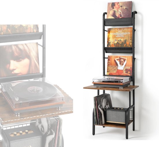 DailySupplies® Support de disques vinyles – Meuble pour disques vinyles – Meuble LP