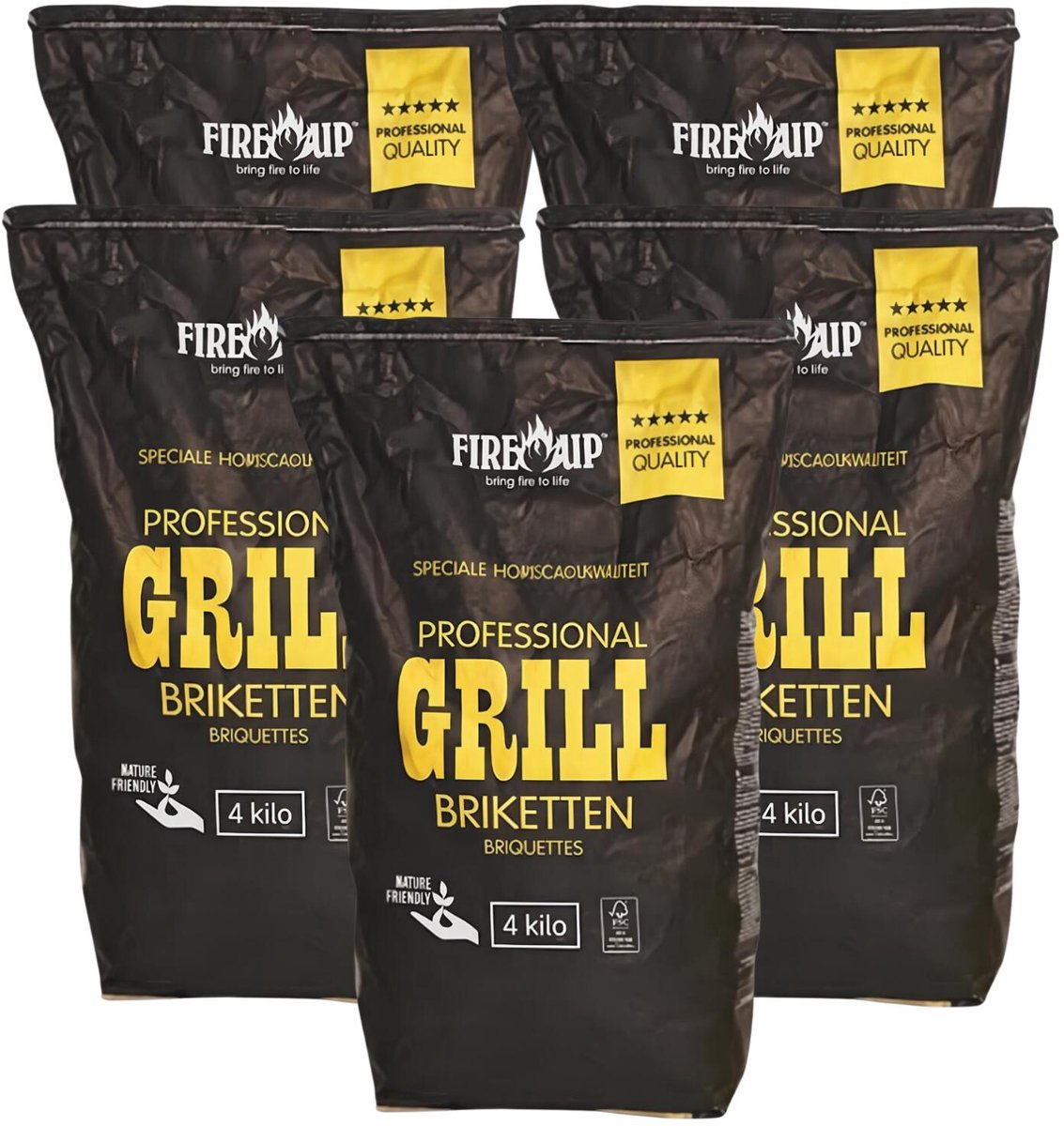 Fire-up Professional Grill briketten - 20 kilo - Barbeque artikelen - FSC-gekeurd