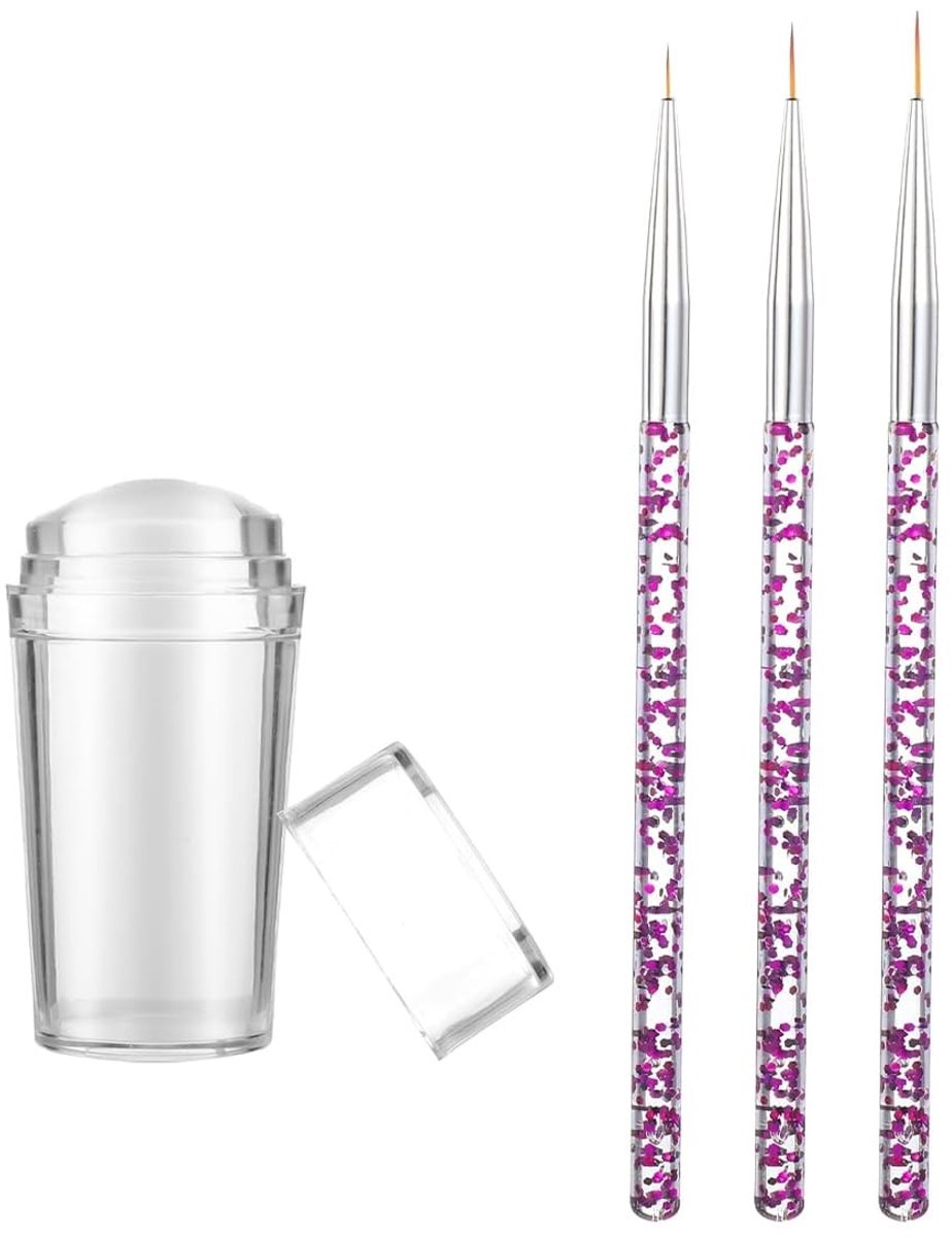 Dailygoods- Nagelstempel Transparant - Complete Nagelkunstset - Siliconen Schraper - Nagelkunstkwasten - Perfecte Manicure - Gedetailleerde Tekeningen