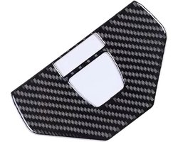 Noodverlichting Schakelaar Frame - Interieur Sticker - Auto Decoratie - Zachte Koolstofvezel - 1x1x1 cm - Zwart