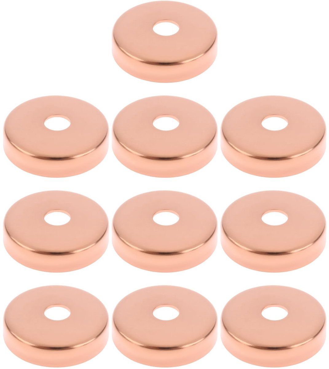 Dailygoods- Koperen Eindkap - 10 Stuks - Buitendiameter 27 mm - Gatdiameter 6,35 mm - Hydraulische/Pneumatische Systemen - Duurzaam Koper - Fittingen