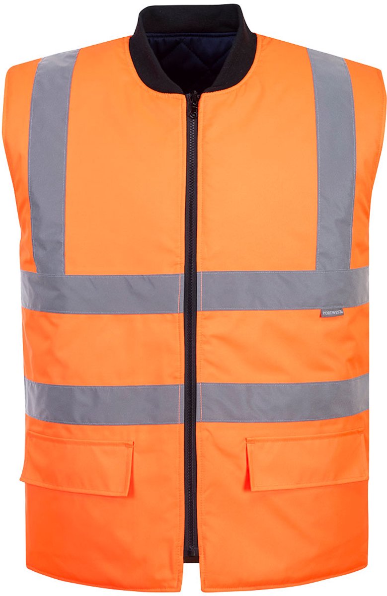 Portwest Hi-Vis Omkeerbare Bodywarmer S469 - Oranje - 4XL