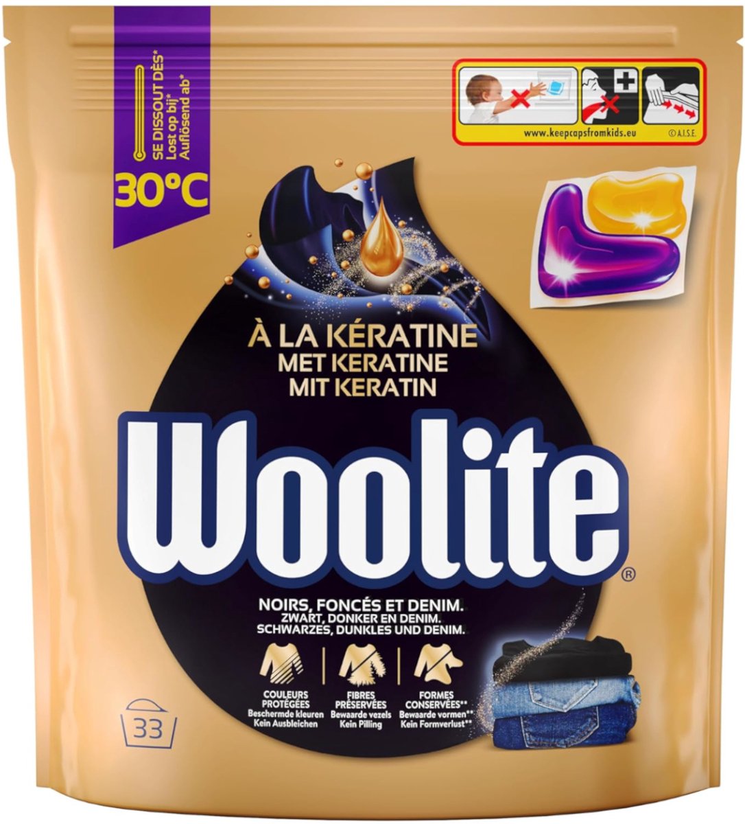 Woolite Caps Gel - 33sc660g - met keratine - zwart
