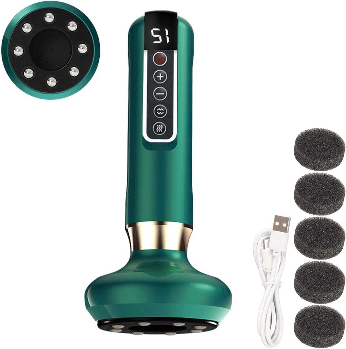 Cupping Massager - Vacuüm Apparaat - Spierontspanning Bevorderen - 3-in-1 Functie - 243 cm - Zwart
