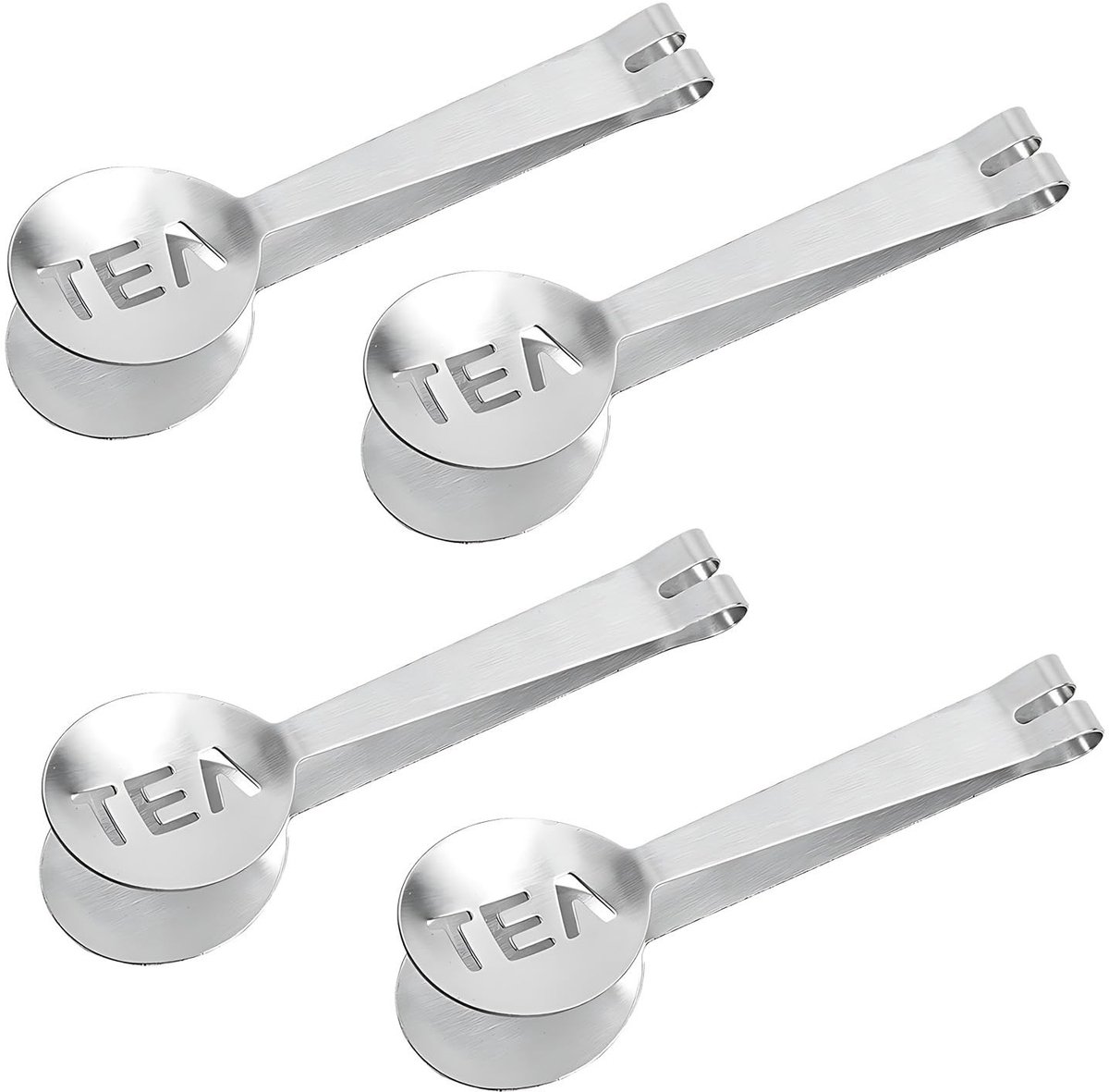 Dailygoods- Theezakjespers Roestvrij Staal - Theezakjesklemfilter - Theezakjesgrijper - IJsblokjesgrijper - Suikerblokjespers - Compact en Lichtgewicht - Theezakjesclip