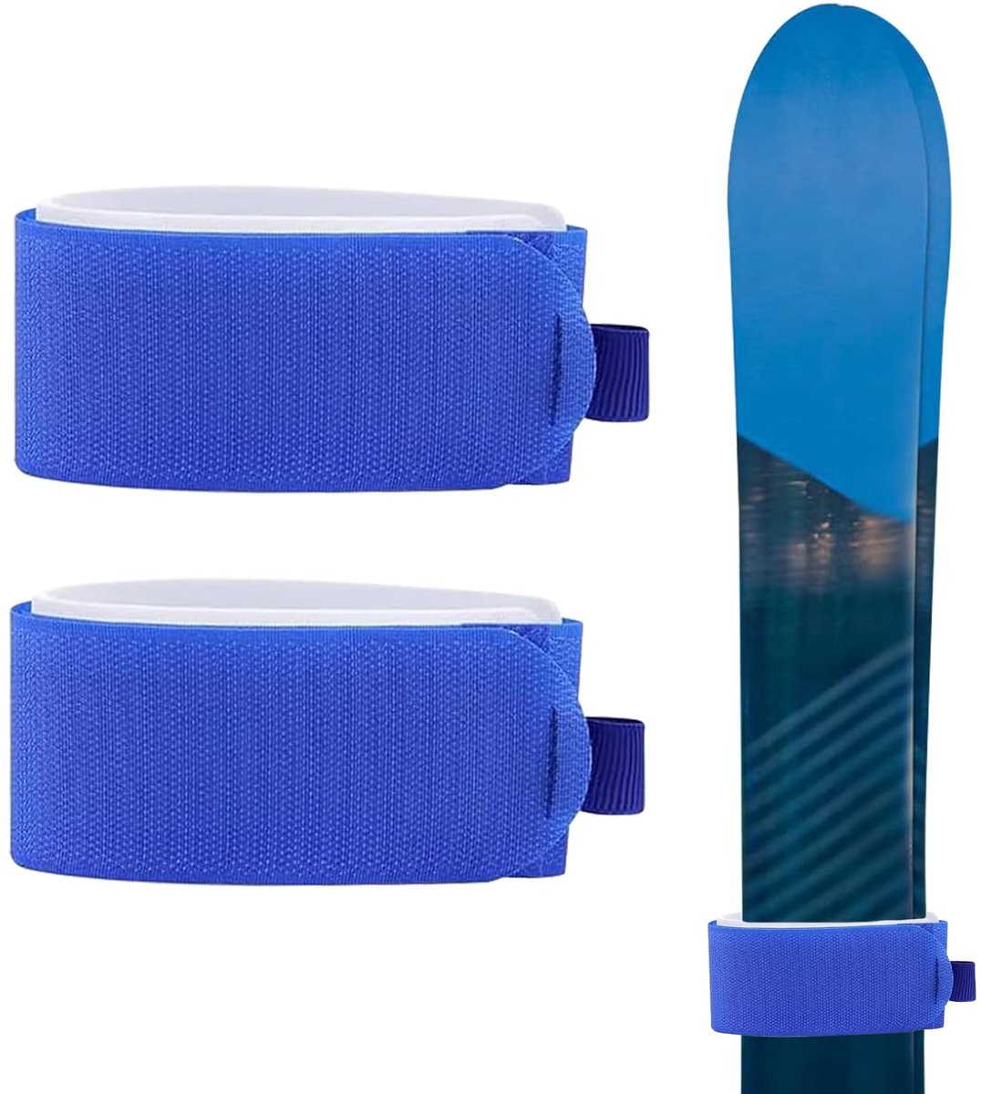 Dailygoods- Ski Draagriemen Verstelbaar - Antislip Beschermpads - Ski/Snowboard Transport - Thuisorganisatie - Buitensportuitrusting - Efficiënte organisatie - Skibinders