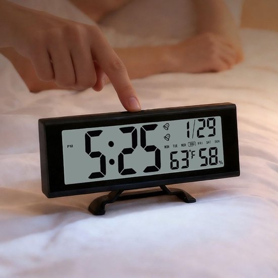 Digitale Wekker - Smart Display - Omgeving Monitoren - Aanraakscherm Bediening - 190 x 27 x 85 mm - Wit — afbeelding 4