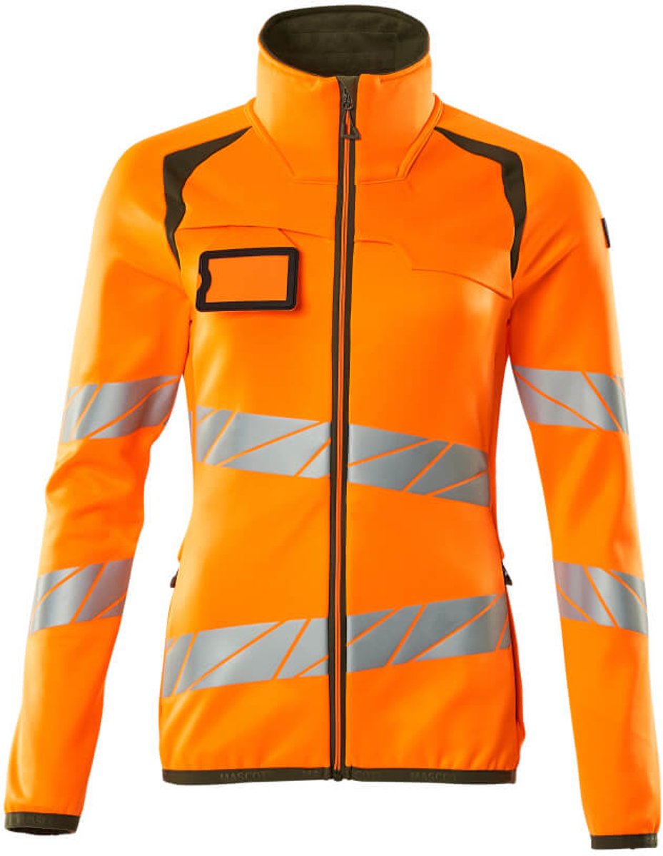 Mascot Accelerate Safe Fleecetrui met rits 19153-315 - hi-vis oranje/mosgroen - S