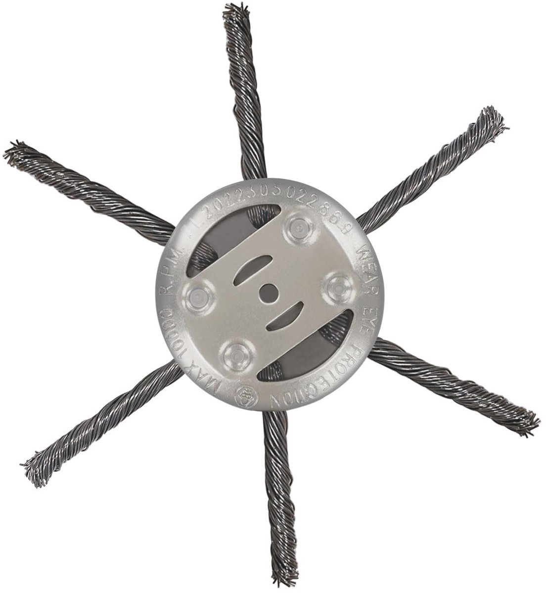 Dailygoods- Onkruidborstel Professionele Freeskop - Grastrimmer - Bosmaaier - Roestvrij Staal - 150 mm - 6 Messen - Grastrimmerkop