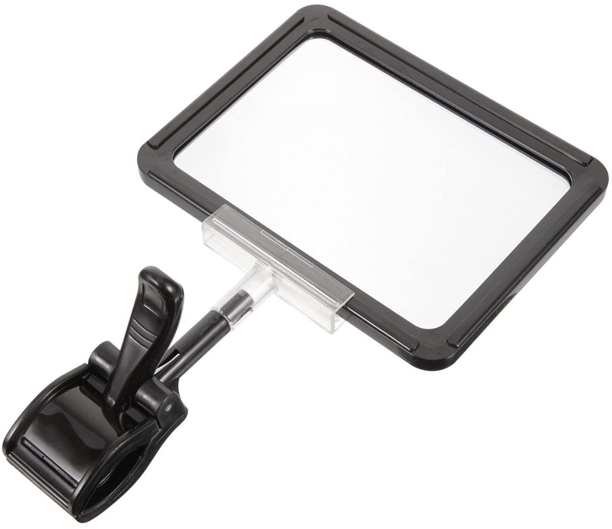 Dailygoods- Signaalhouder Verstelbaar - Insteekbare Bordhouder - Kunststof Clip - Prijskaarthouder - Lichtgewicht - Afmetingen 25,5 x 15,5 cm - Prijskaartjeshouder