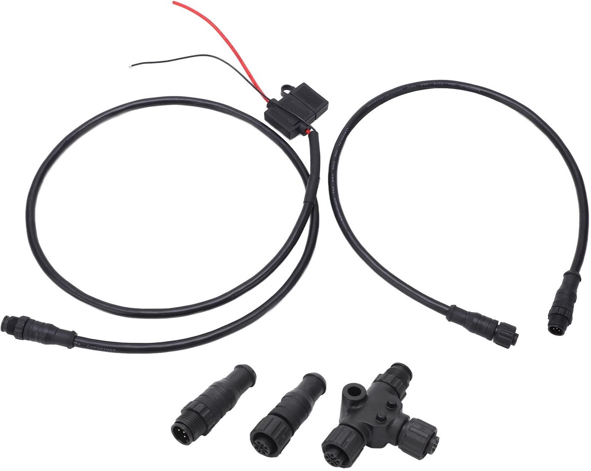 Dailygoods- NMEA Netwerk Starter 1m - Marine Starter Kit - NMEA 2000 - Voedingskabel - Zekering - Terminator T-connector - Maritieme Starter