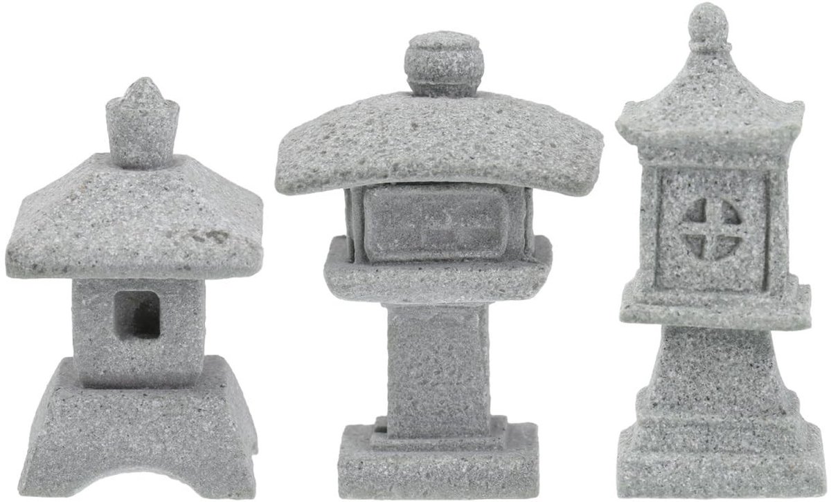 Dailygoods- Stenen Lantaarn - Decoratieve Sculptuur - Japanse Tuinbeelden - Miniatuur Ornamenten - Tuindecoratie Figuren - Micro Landschapsfiguren - Zandsteen