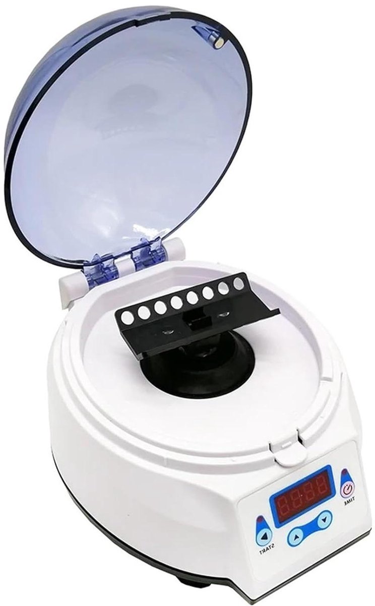 Mini Centrifuge Kleine Separator Laboratorium Werk Digitale Tijdinstelling 8 Buisjes Grijs