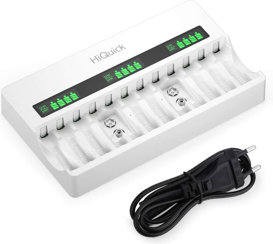 EBL 906 LCD Universele Batterijlader - voor AAA/AA/SC/C/D/9V/NiMH/NiCD