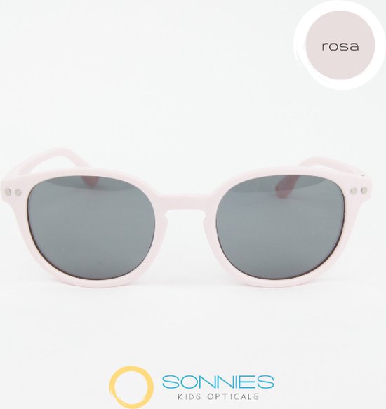 Sonnies - Kinderzonnebril Palermo Rosa - Leeftijd 7-12 jaar - gepolariseerde glazen voorzien van UV400 bescherming - lichtgewicht frame - buigzaam en flexibel - jongens en meisjes - kinder zonnebril - kleur roze van Sonnies — afbeelding 2