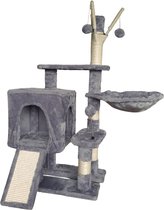 Bol.com Janse® Krabpaal katten - Katten toren - Kattenflat - Katten huisje - Kattenmand - Kattenspeeltjes - Pluche mand - Katten... aanbieding