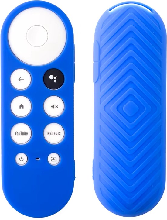 Ibley Housse de protection pour télécommande Chromecast HD/ 4K Blauw - coque télécommande - Housse en Siliconen - Convient pour télécommande Chromecast 2020 et plus récente