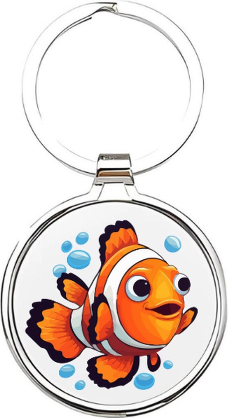 Akyol - nemo Porte-clés - Poissons - amoureux des animaux - animaux océaniques - pêcheur - aquarium - poissons d'eau salée - poissons d'eau douce - animaux d'aquarium - océan - animal marin - habitant de la mer - 4 x 7,5 CM
