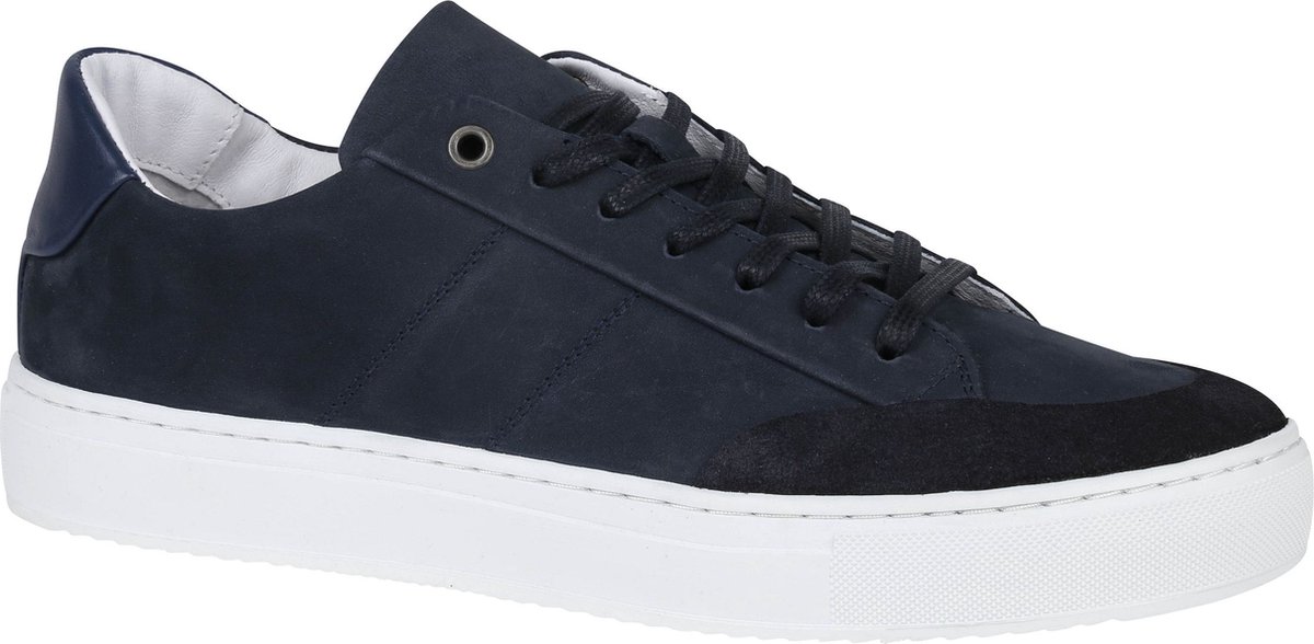 Suitable Nubuck Skave Sneaker Donkerblauw - Maat 42 - Heren