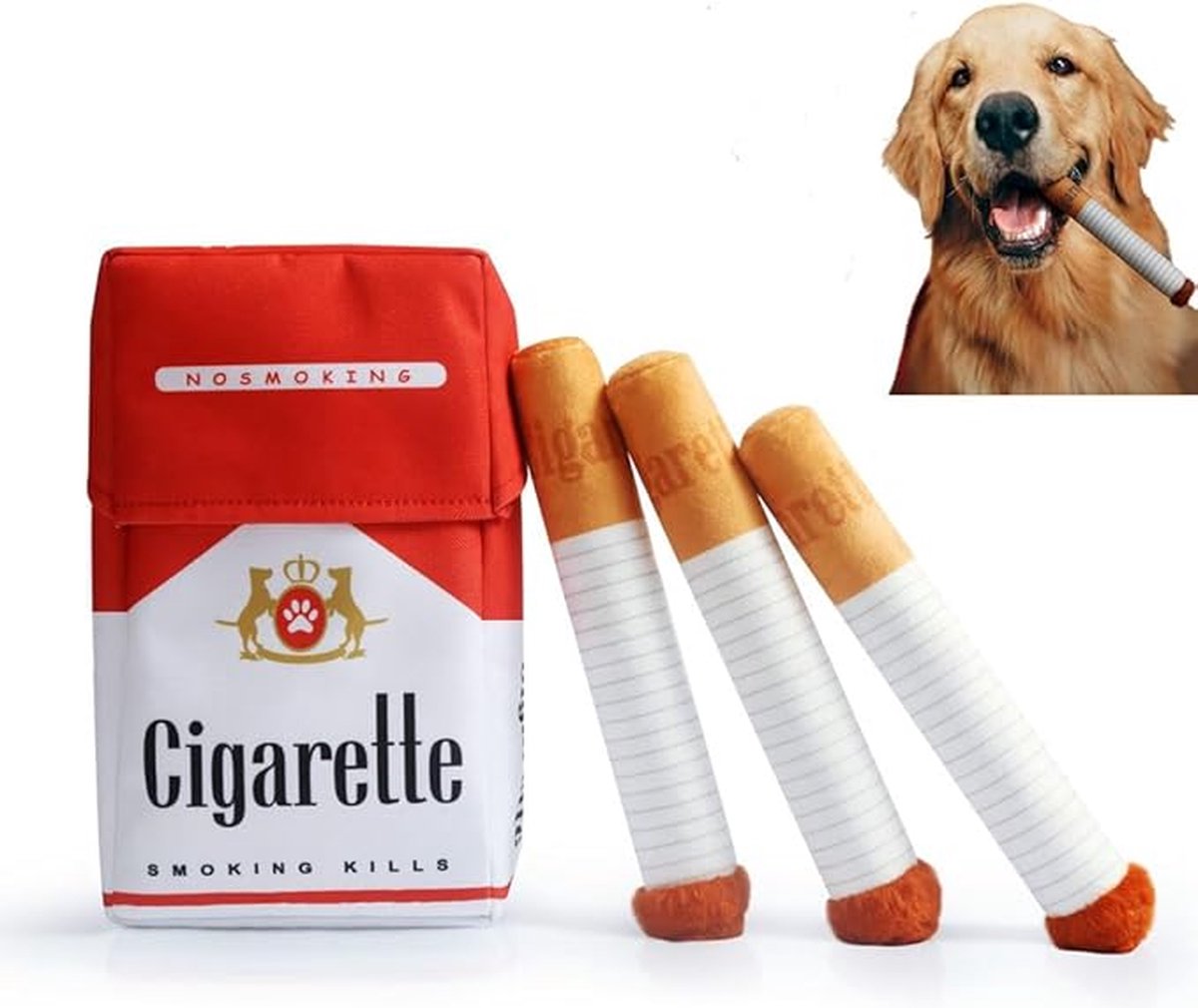 Jouet de cigarette Chiens Jouet interactif pour chien en forme de cigarettes,  jouet à