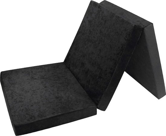 POKAR Vouwmatras 3-delige vouwmatras camping matras gastenmatras veldbed vouwbed logeerbed matras 80 x 195 x 15 cm, grijs