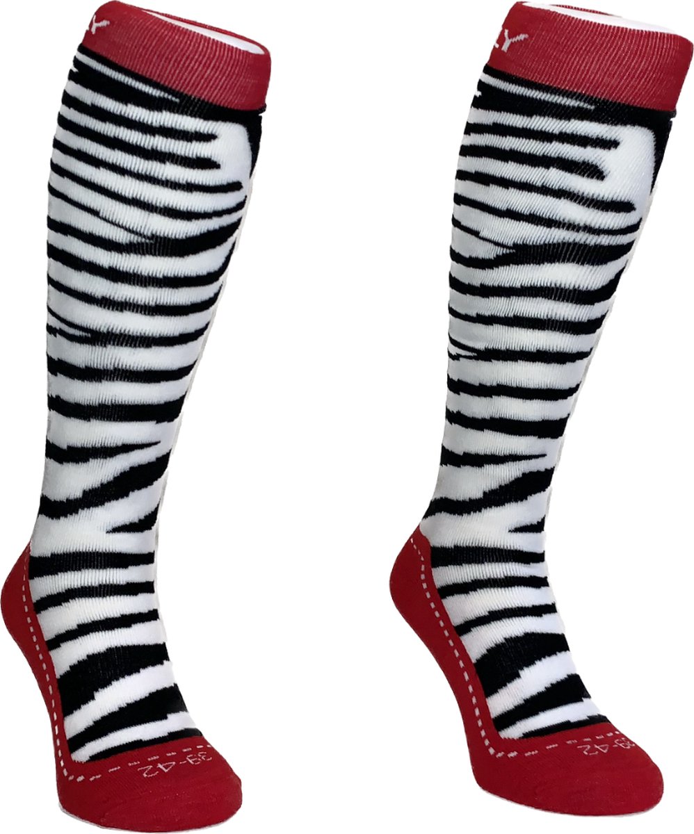 Hingly Skisokken Zebra Ski 39-42 Wit