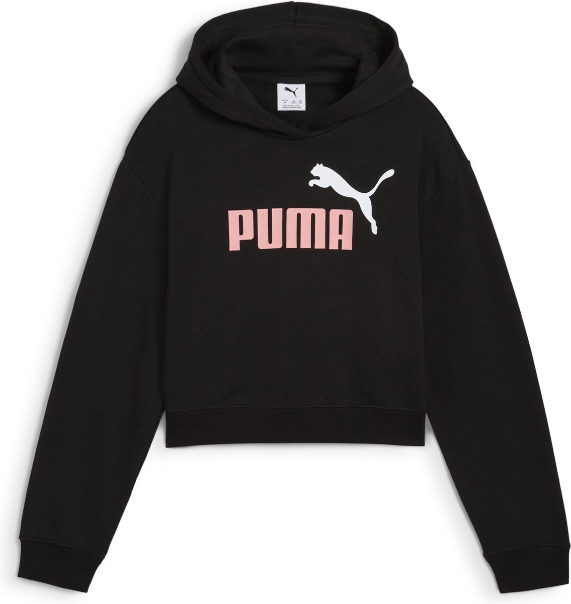 PUMA ESS 2 COLOR No. 1 Logo​ Short Length Hoodie TR G Meisjes sporttrui Puma Zwart