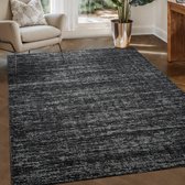Relax Oslo - Tapis uni à poils ras - Tapis moderne - Zwart- 250x250 CM