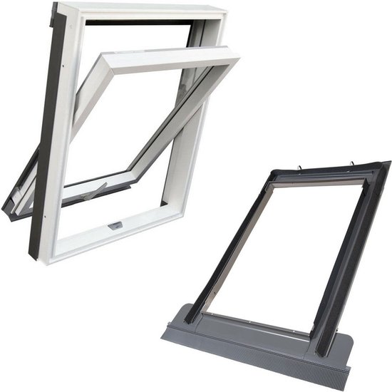 Puits de lumière Timlux BASE PRO PVC M4A 78x98 avec solin