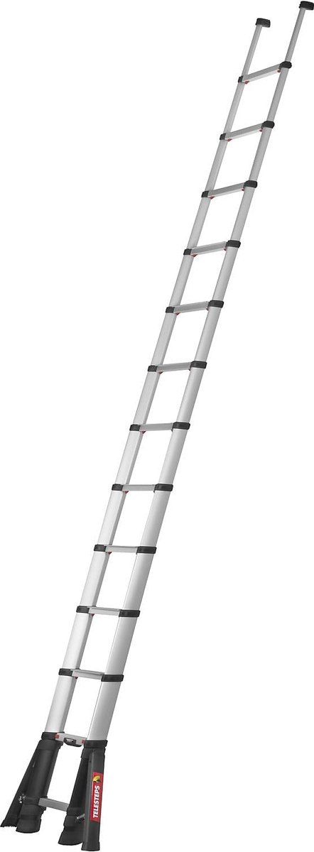 Telescopische Ladder 4,1 m - Aluminium met Stabilisatie