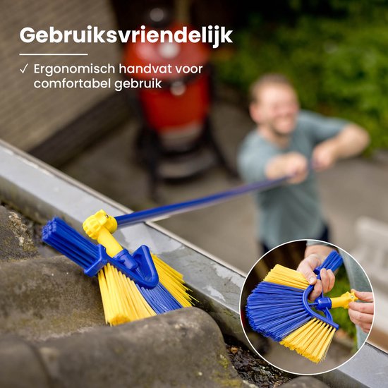 Dakgootreinigingsgereedschap Van 4,2 Meter  14 Ft  Vanaf De Grond Schoner Voor Gemakkelijke En Efficiente Reiniging Op Een Veilige Afstand~p181185308