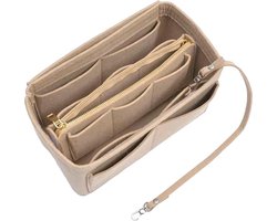 Bag in Bag Tas Organizer - Handtas organizer - Tas Organizer - Bag in Bag Binnentas - Binnentas - Innerbag - 1 stuk - bruin - 22*11*13cm