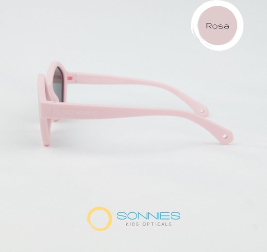 Sonnies - Kinderzonnebril Milano Rosa - Leeftijd 3-5 jaar - gepolariseerde glazen voorzien van UV400 bescherming - lichtgewicht frame - buigzaam en flexibel - jongens en meisjes - kinder zonnebril - kleur roze van Sonnies — afbeelding 5