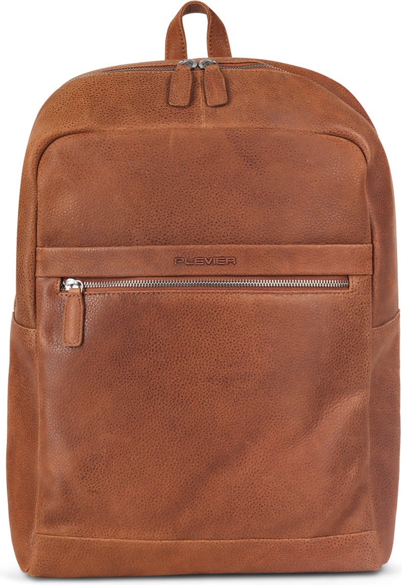 Plevier Dayton rugzak 16 inch cognac.