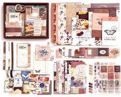 Vintage Stationary Set - Dagboek - Stickers - Scrapbooking - Journaling Set - Stickerboek Volwassenen - 345 stuks Vintage Stationary Set - Dagboek - Stickers - Scrapbooking - Journaling Set - Stickerboek Volwassenen - 345 stuks
