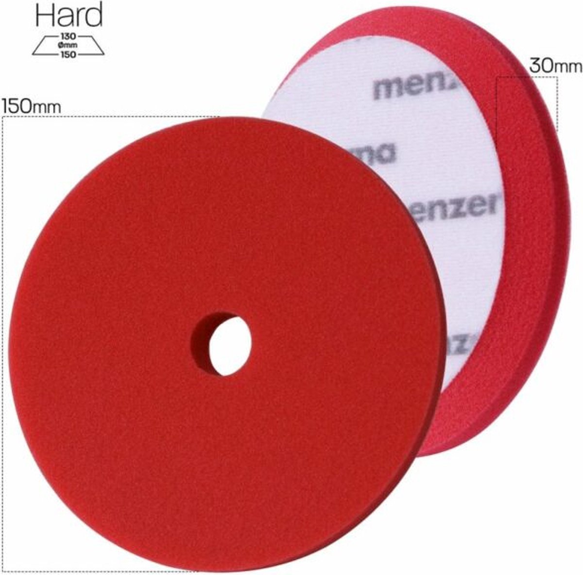MENZERNA PREMIUM PAD - 150mm HEAVY CUT FOAM PAD RED
