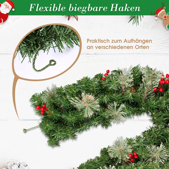 VDLLQYN, Kerstslinger met verlichting, 19,6 inch slingers for decoratie VDLLQYN, Kerstslinger met verlichting, 19,6 inch slingers for decoratie