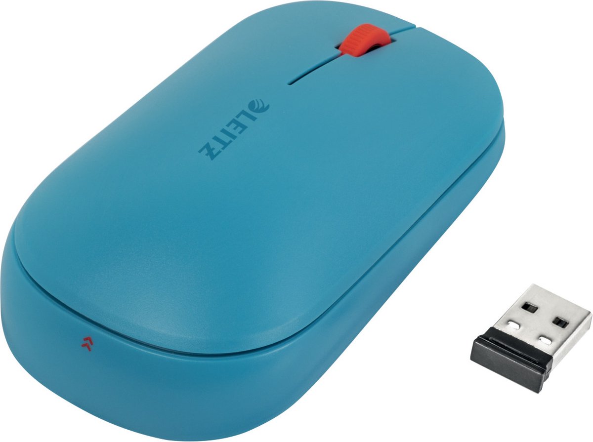 Leitz SureTrack Draadloze Bluetooth Computermuis - Bluetooth of 24 GHz USB-A Dongel Verbinding voor Windows Android en Apple - Inclusief Batterij - Warm Geel