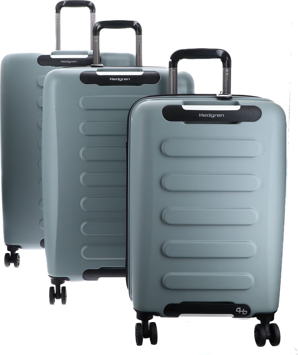 Hedgren Trolley Grip Nest Set Grey - Green Grijs 74cm