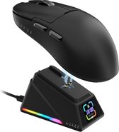 Bol.com Ajazz AJ159 APEX - Draadloze Gaming Muis - 42000DPI - PAW3950 - 8KHz - Wired/2.4G/BT5.2 - Lichtgewicht 56G - Zwart aanbieding