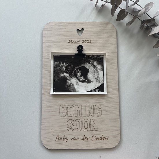 Zwangerschapsaankondiging - Coming soon - Baby echo - Zwangerschap bekendmaken — afbeelding 2