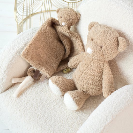 Nattou TEDDY Maxi Knuffeldoekje - Beer - 35 cm - Karamel van Nattou — afbeelding 2