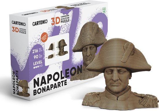 CARTONIC- Napoleon - Puzzle 3D - Jouets - DIY- Créatif - Carton - Pour enfants et adultes