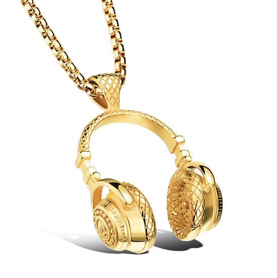 Headset ketting goud | koptelefoon | Sparkolia | Kado voor jongens | Sinterklaas Kerst Cadeau