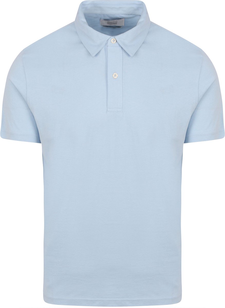 King Essentials The James Poloshirt Lichtblauw - Maat XXL - Heren - Polo shirt Heren met Korte mouw