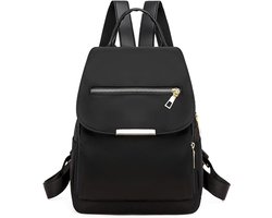 Waterdichte Elegante Kleine Stad Rugzak voor Vrouwen - Reis Sport School Laptop Rugzak - Werktas Meisjes Tiener School Reizen Business Zwart