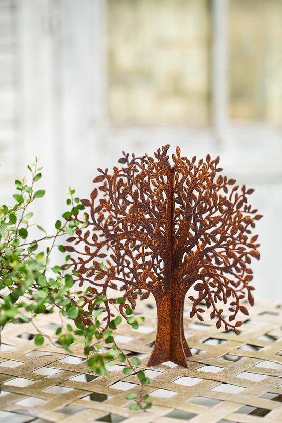 UNUS Tuinroest decoratieve boom, tuindecoratie, patina tafeldecoratie, metaal, roestlook, plug-in elementen, 30 x 24,5 cm UNUS Tuinroest decoratieve boom, tuindecoratie, patina tafeldecoratie, metaal, roestlook, plug-in elementen, 30 x 24,5 cm