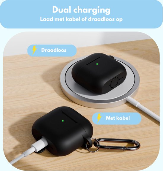 KOKOKA Beschermhoes compatibel met AirPods Pro Case, Schokbestendige