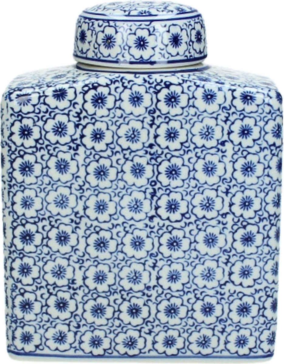 RememberMe - Urn Delfts Blauw - Bloemenprint
