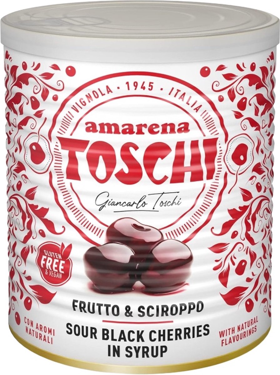 Toschi Amarena kersen Frutto & Sciroppo - traditioneel Italiaans product - 1kg